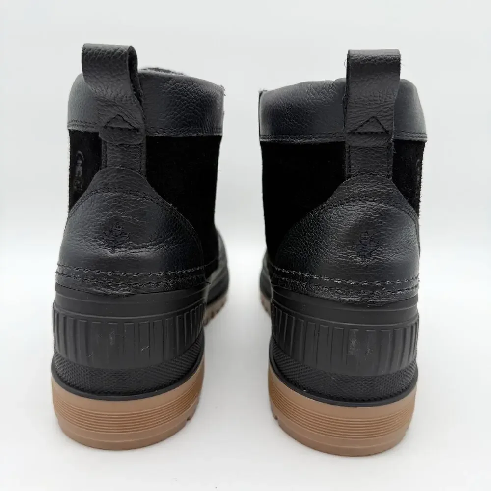 Kamik Mens Hemlock Lo Winter Boots US 8 Black Leather Waterproof Insulated NIB